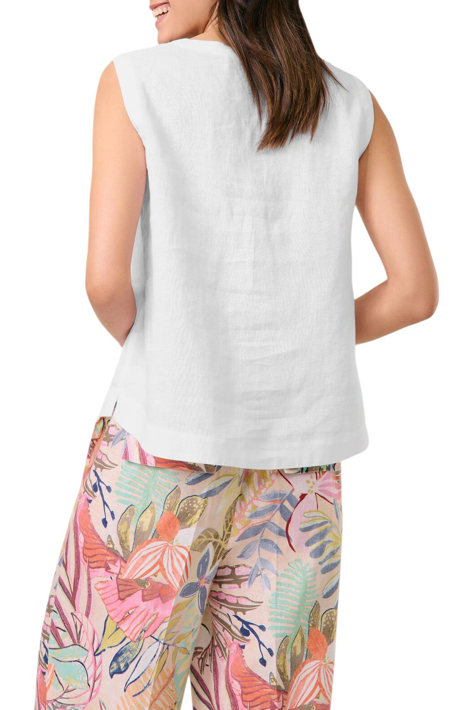 Женский Gerry Weber Топ однотонный из льна (цвет ), артикул 560060-31471 | Фото 5