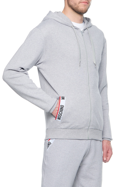 Moschino Толстовка из эластичного хлопка на молнии ( цвет), артикул A1705-8120 | Фото 4