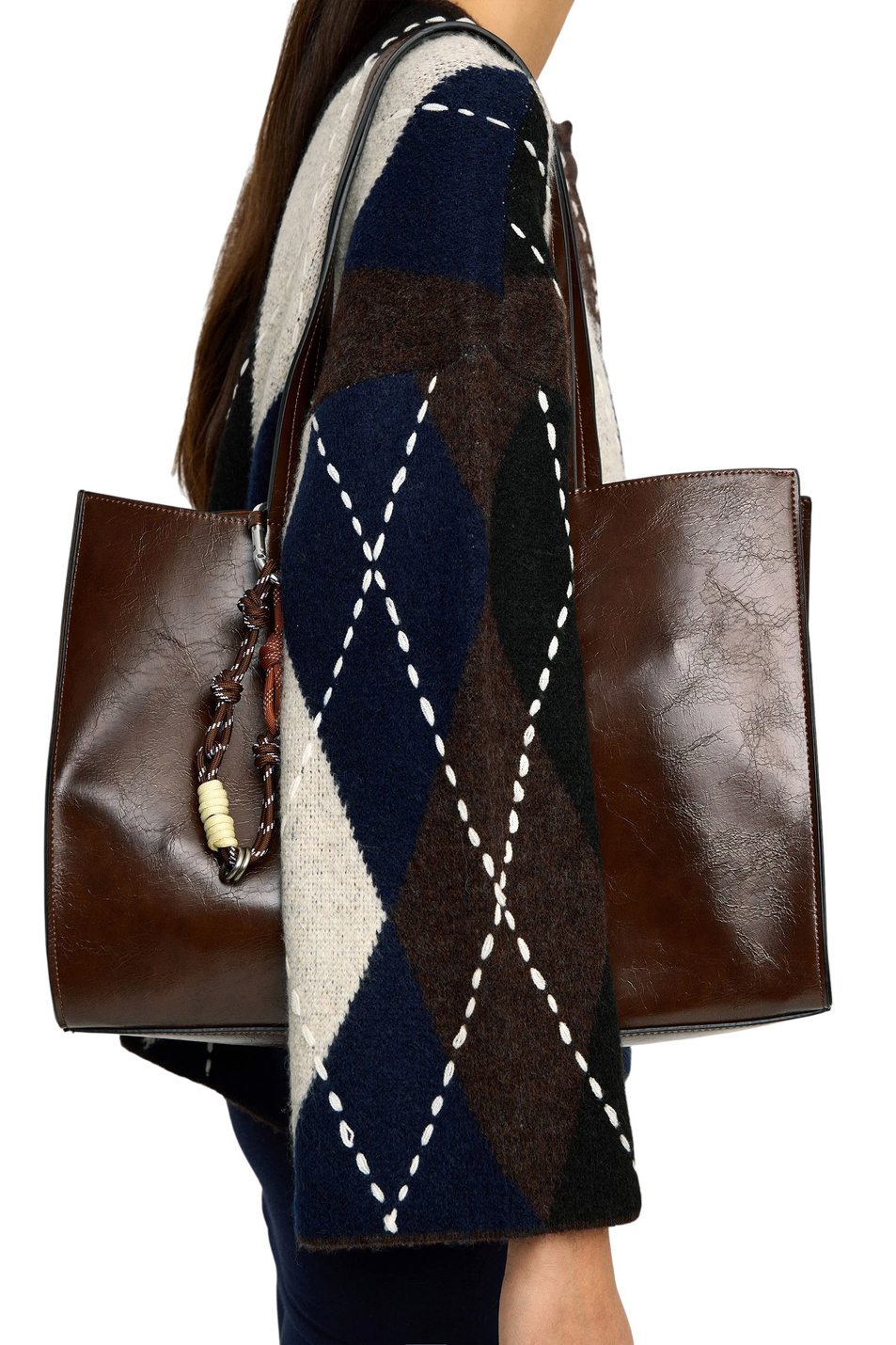 Женский Parfois Сумка-шопер с подвеской (цвет ), артикул 243811 | Фото 5