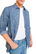 Мужской Springfield Рубашка из хлопка и льна (цвет ), артикул 0993378 | Фото 1