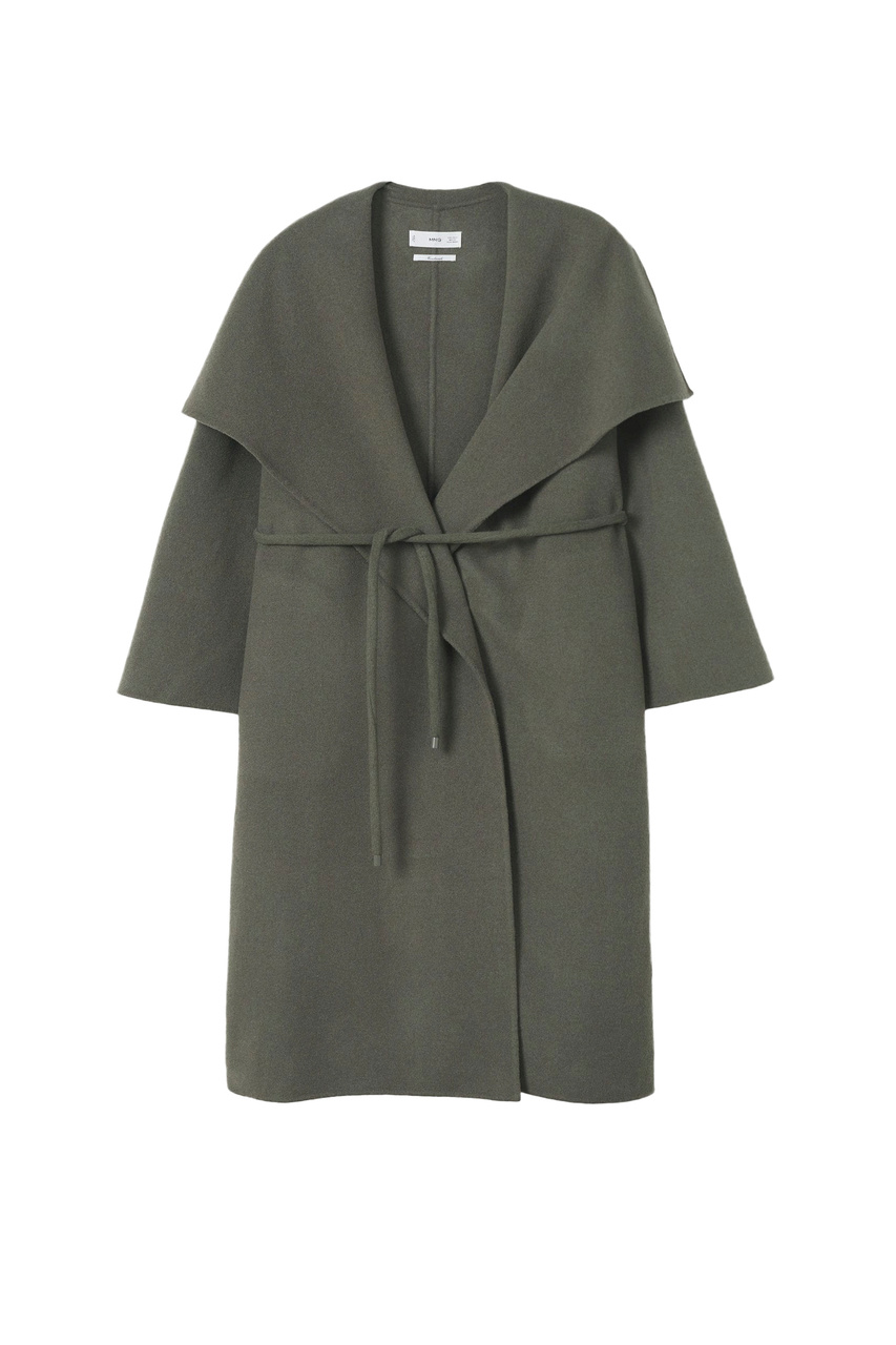 Пальто WINTOUR из смесовой шерсти с широкими лацканами|Основной цвет:Хаки|Артикул:17005907 | Фото 1