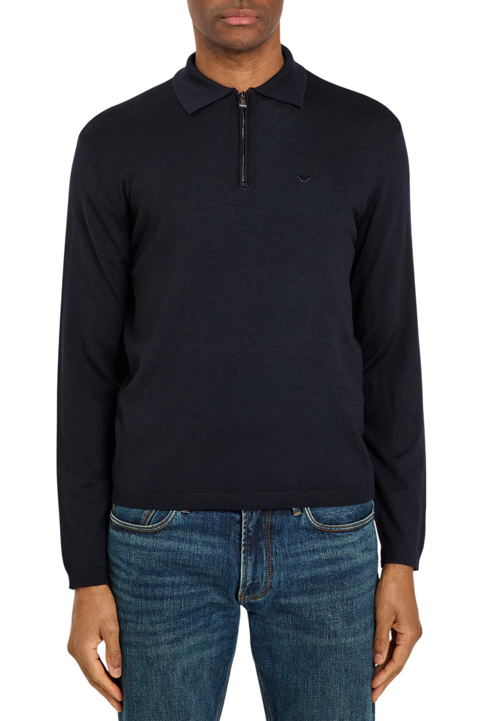 Мужской Emporio Armani Джемпер-поло из шерсти (цвет ), артикул EM004381-AF23421 | Фото 4