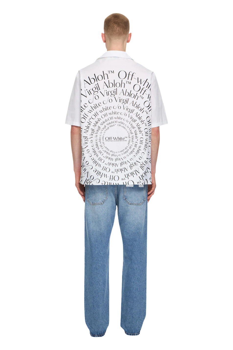 Мужской Off-White Рубашка CIRCLE OFF с принтом (цвет ), артикул OMGG01FS26FAB0061000 | Фото 4