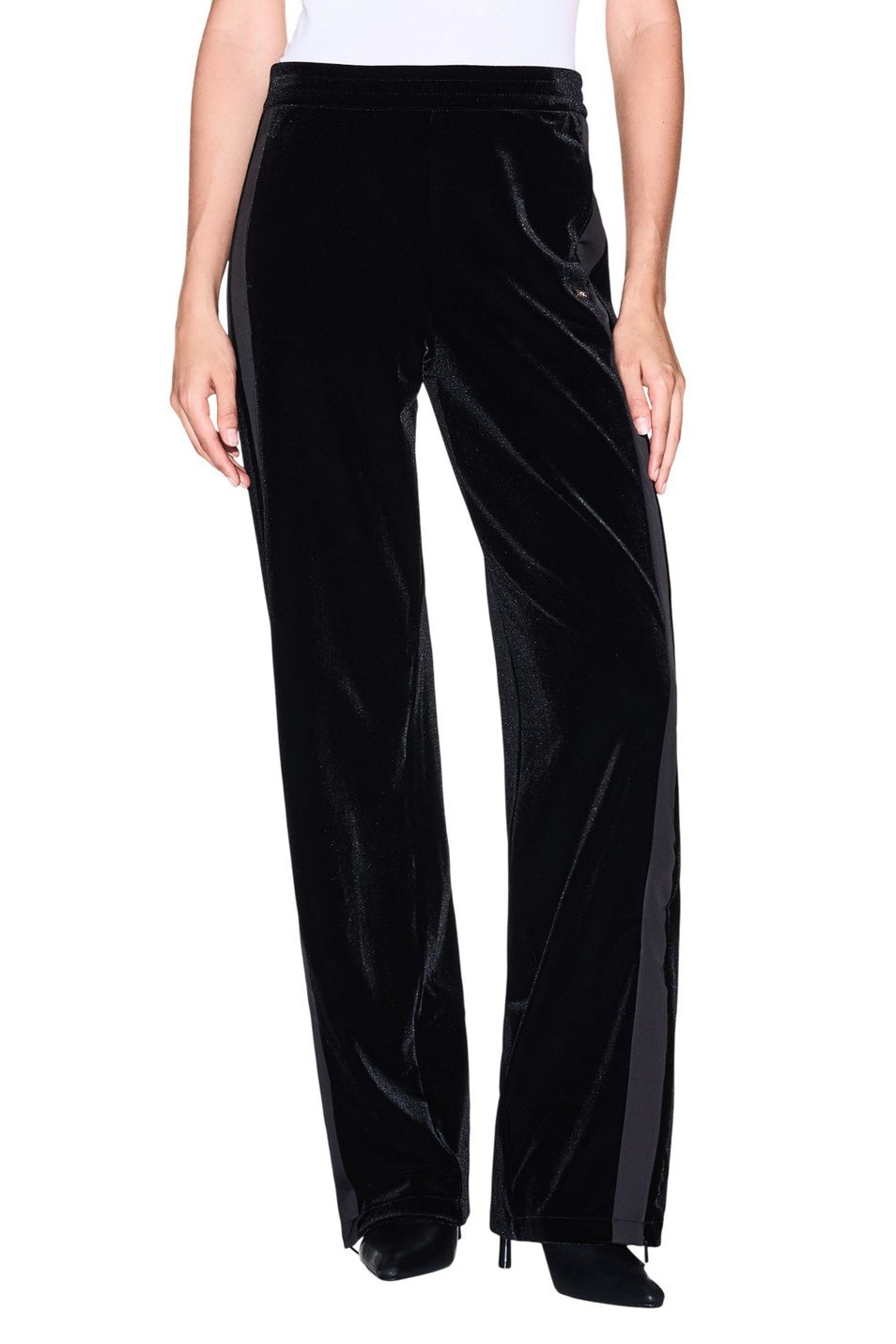 Брюки из велюра|Основной цвет:Черный Женский Armani Exchange Брюки из велюра (цвет ), артикул XW000790-AF16147 | Фото 2