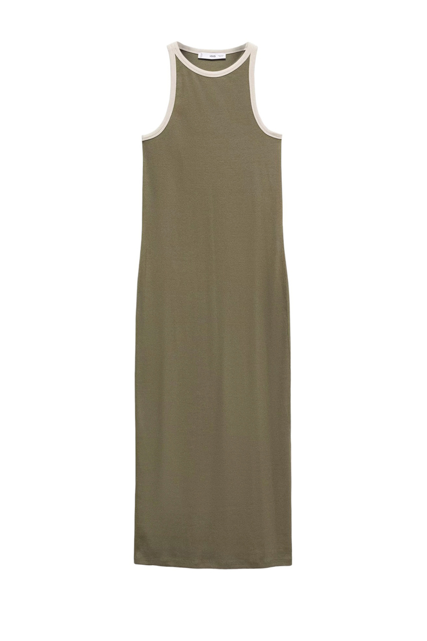 Платье TINI трикотажное в рубчик|Основной цвет:Хаки|Артикул:67075747 | Фото 1