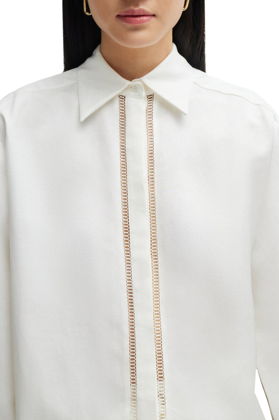 Женский BOSS Рубашка Beina из смесового льна (цвет ), артикул 50514716 | Фото 5