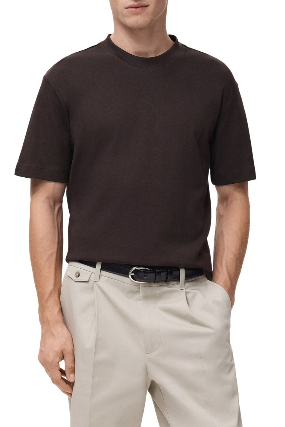 Мужской Mango Man Футболка KIMI из хлопка (цвет ), артикул 27041262 | Фото 3