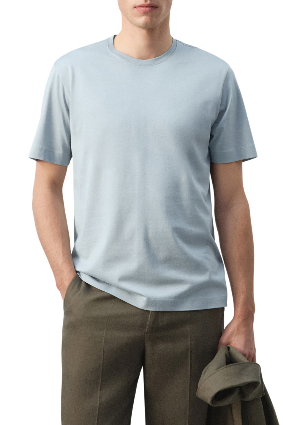 Мужской Mango Man Футболка BELLOW из хлопка (цвет ), артикул 27041264 | Фото 3