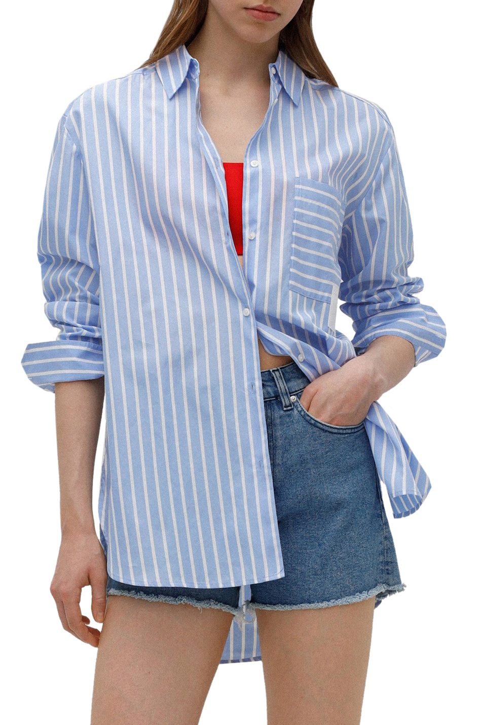 HUGO Рубашка оверсайз из натурального хлопка (цвет ), артикул 50467390 | Фото 3