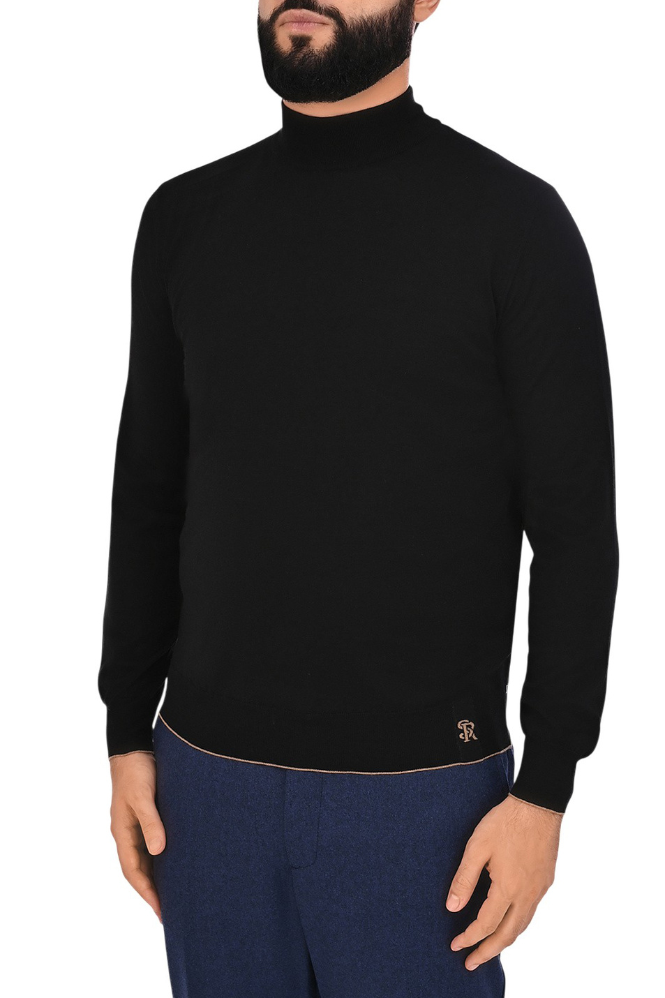 Водолазка из шерсти и шелка|Основной цвет:Черный Мужской Stefano Ricci Водолазка из шерсти и шелка (цвет ), артикул KE08004L10-E25374 | Фото 4