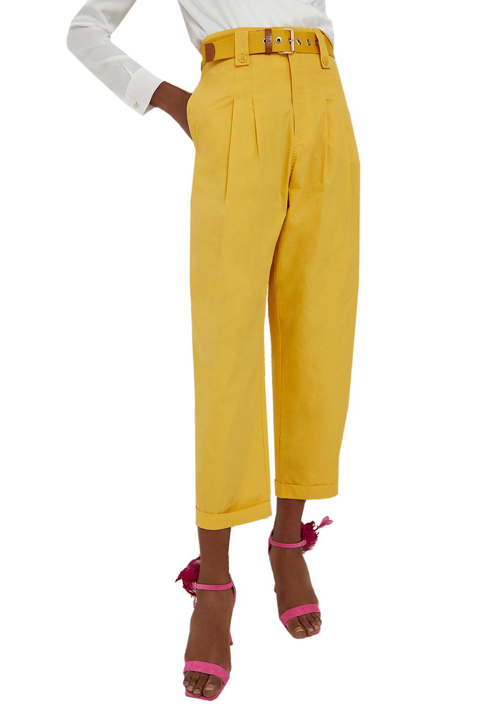 Женский Liu Jo Брюки из поплина с высокой посадкой (цвет ), артикул WA2189T3051 | Фото 3