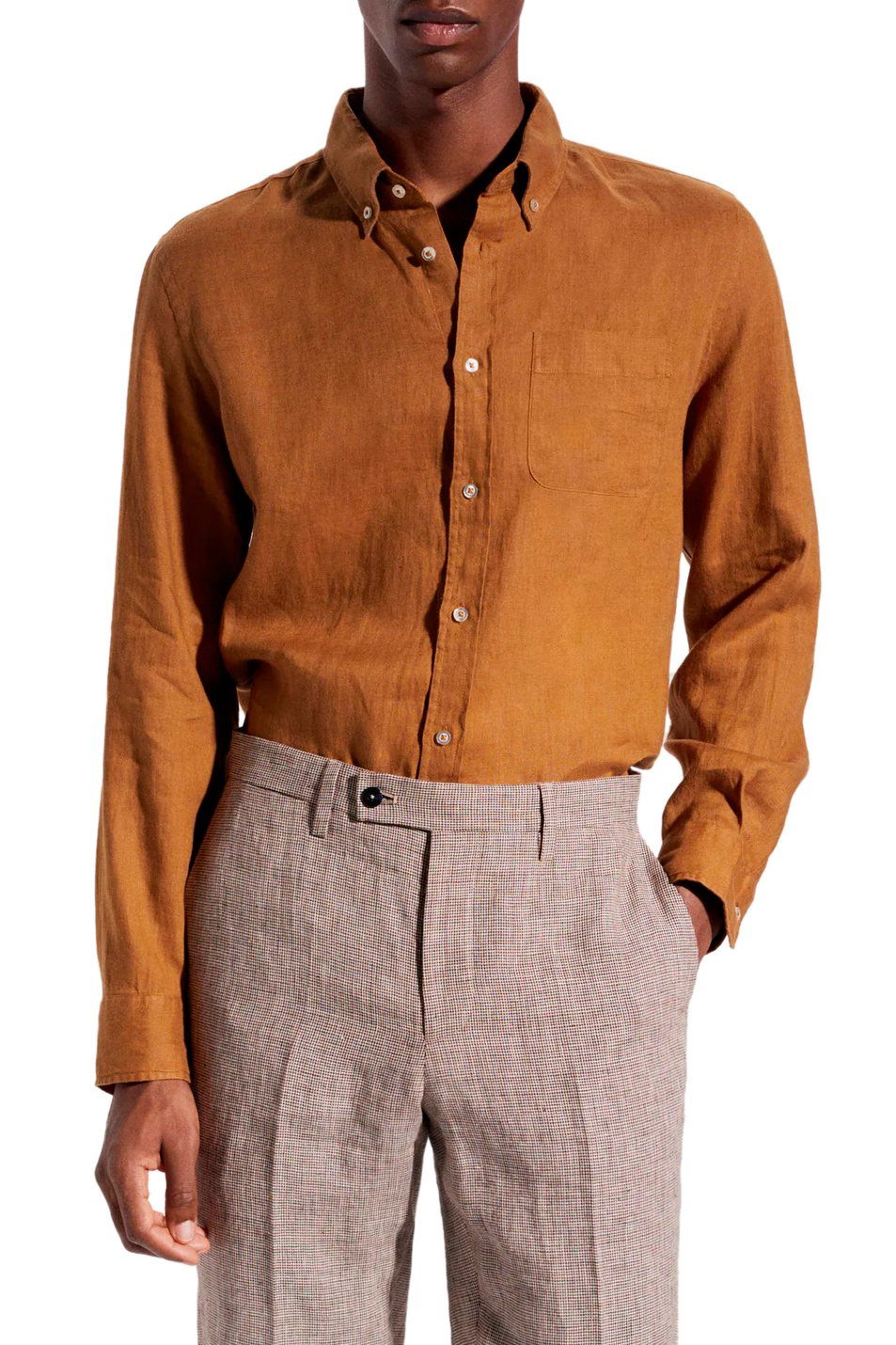 Мужской Mango Man Рубашка AVISPA из чистого льна (цвет ), артикул 47035905 | Фото 3