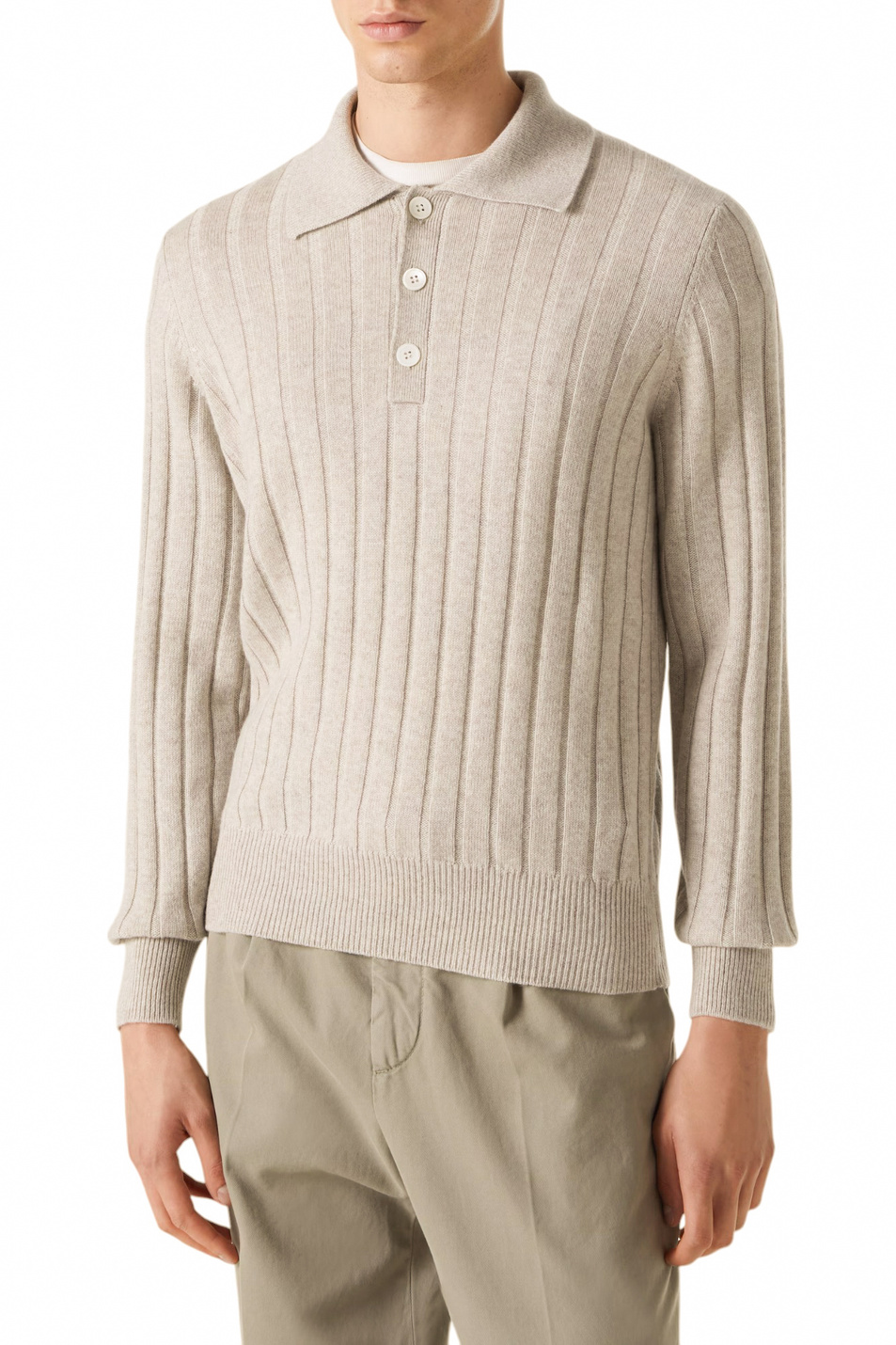 Мужской Brunello Cucinelli Джемпер поло из кашемира (цвет ), артикул M22708105 | Фото 4