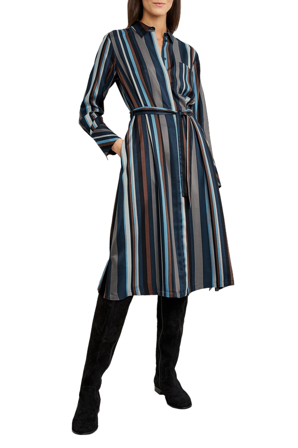 Gerry Weber Платье-рубашка с поясом и принтом (цвет ), артикул 680018-31443 | Фото 3