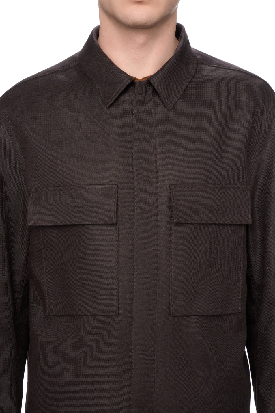 Мужской Zegna Рубашка из льна (цвет ), артикул UFV60A9-SOT10B-M09G | Фото 6
