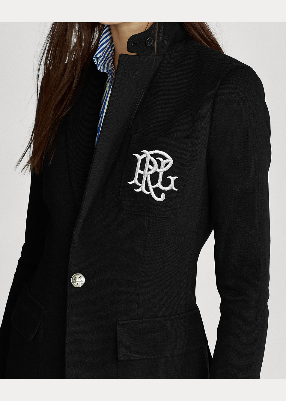 Женский Polo Ralph Lauren Жаккардовый пиджак с фирменной монограммой (цвет ), артикул 211795348001 | Фото 3