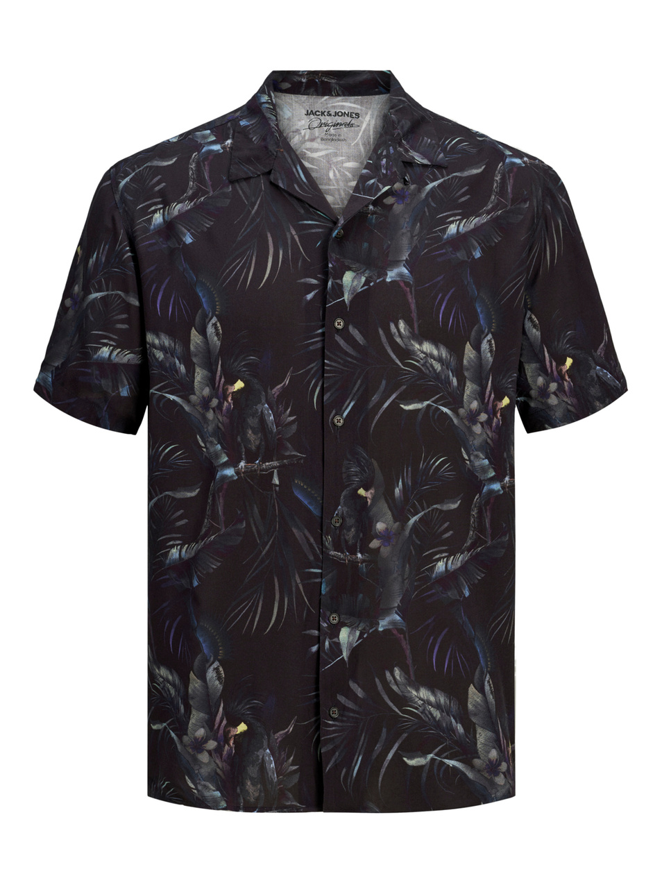 Мужской Jack & Jones Рубашка JORJERRY SHIRT SS BLK (цвет ), артикул 12170842 | Фото 7