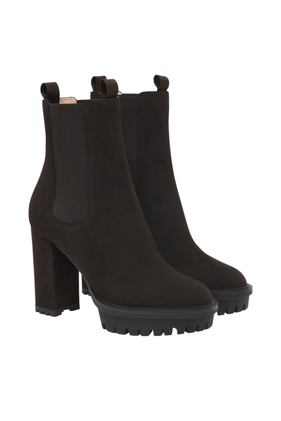 Женский Gianvito Rossi Ботильоны BARRY из натуральной замши (цвет ), артикул G72899.70RIC.CASMOKA | Фото 2