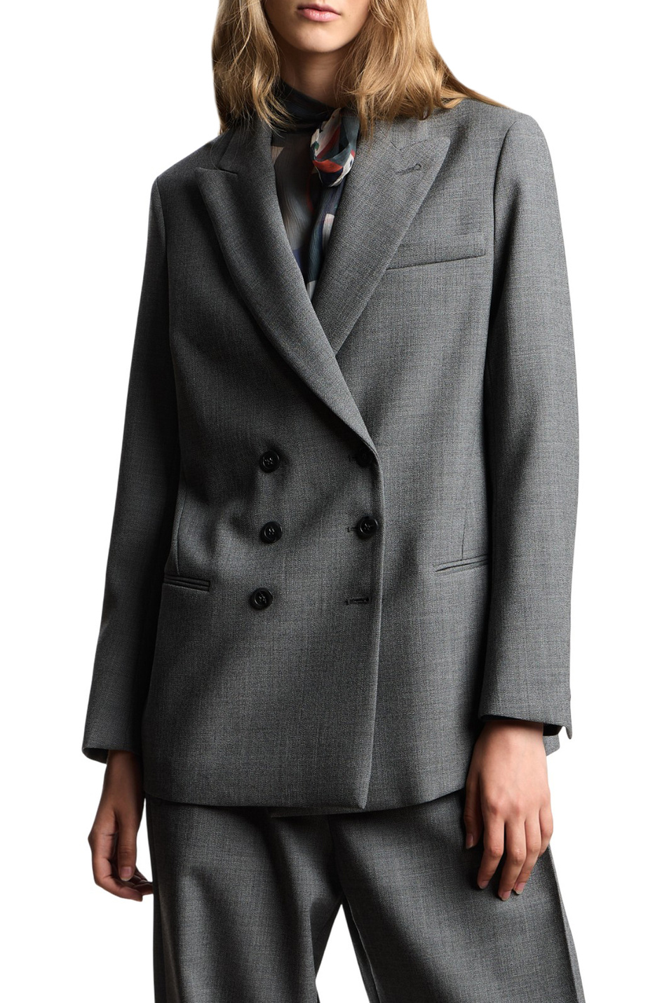 Женский Emporio Armani Пиджак двубортный из шерсти (цвет ), артикул EW003449-TE17036 | Фото 3