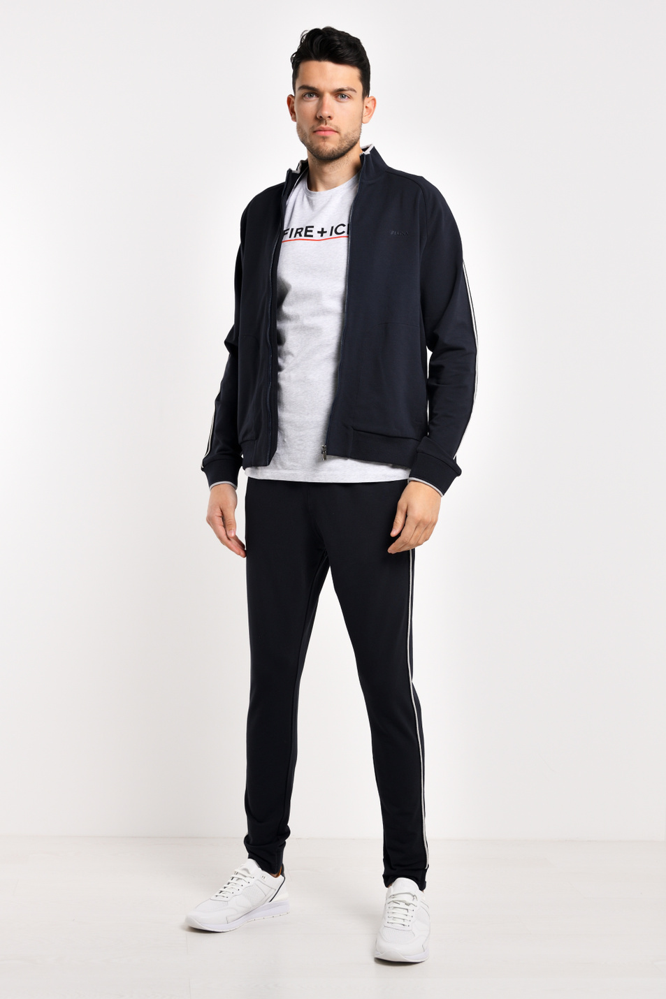 Мужской Zegna Брюки спортивные из смесового хлопка (цвет ), артикул VU451-ZZP57-B09 | Фото 3
