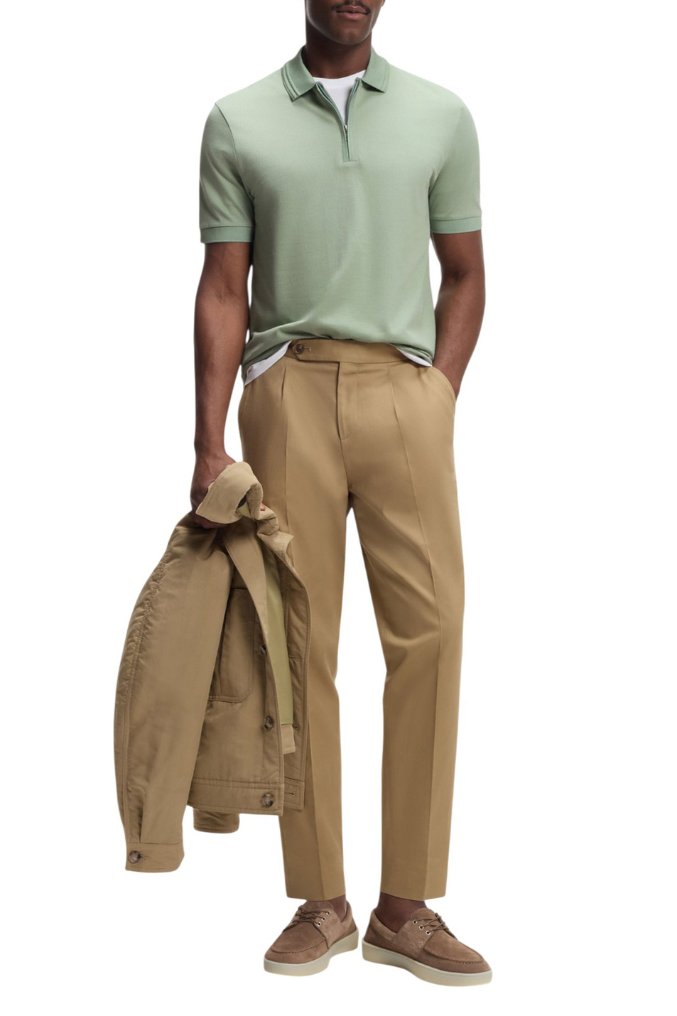 Мужской BOSS Поло Paras на молнии (цвет ), артикул 50554614 | Фото 2