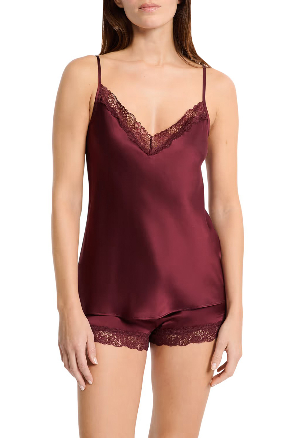 Топ MILKY из натурального шелка|Основной цвет:Бордовый Женский Etam Топ MILKY из натурального шелка (цвет ), артикул 6515344 | Фото 1