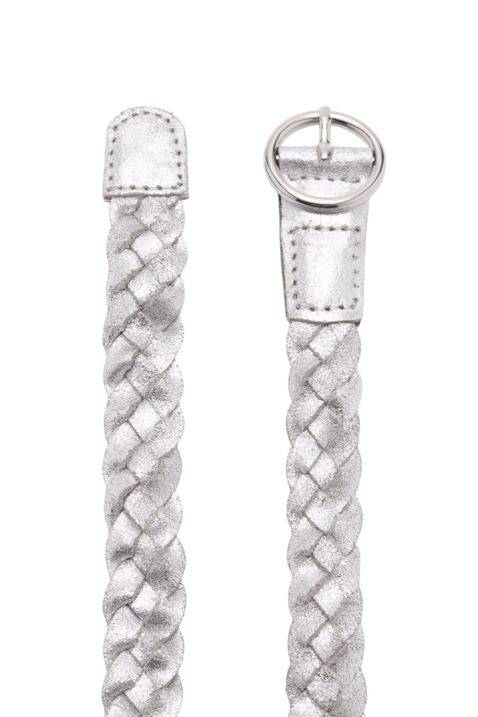 Девочкам Mango Kids Ремень SILVER из натуральной кожи (цвет ), артикул 87071516 | Фото 2