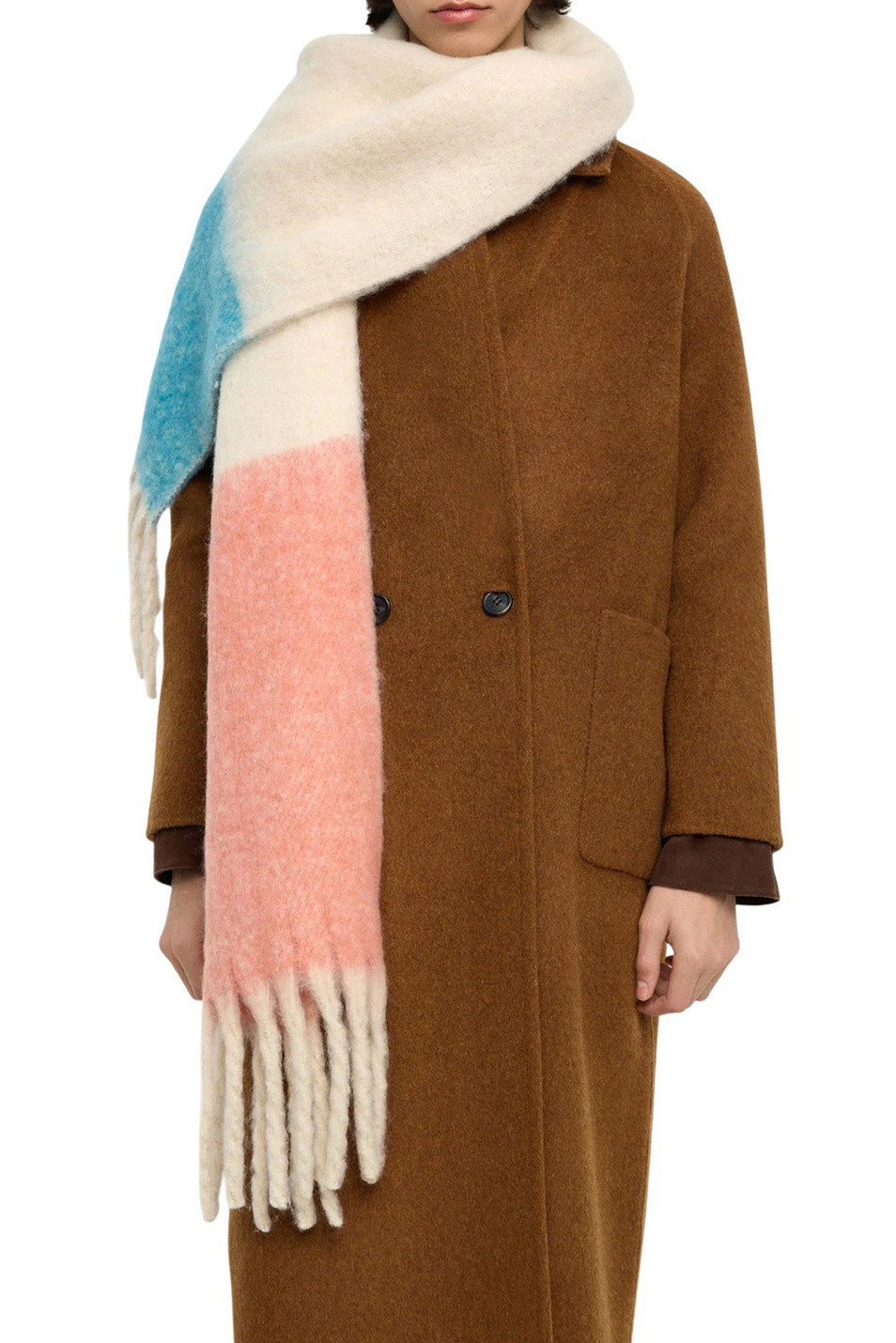 Шарф с бахромой|Основной цвет:Разноцветный Женский Parfois Шарф с бахромой (цвет ), артикул 240780 | Фото 3