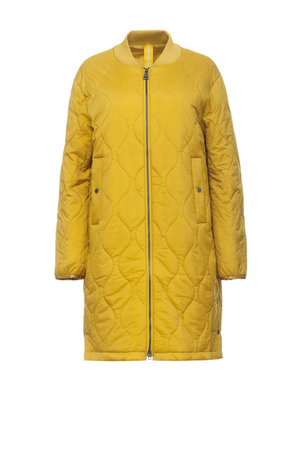 Стеганое пальто на молнии|Основной цвет:Желтый|Артикул:850200-31191 | Фото 1