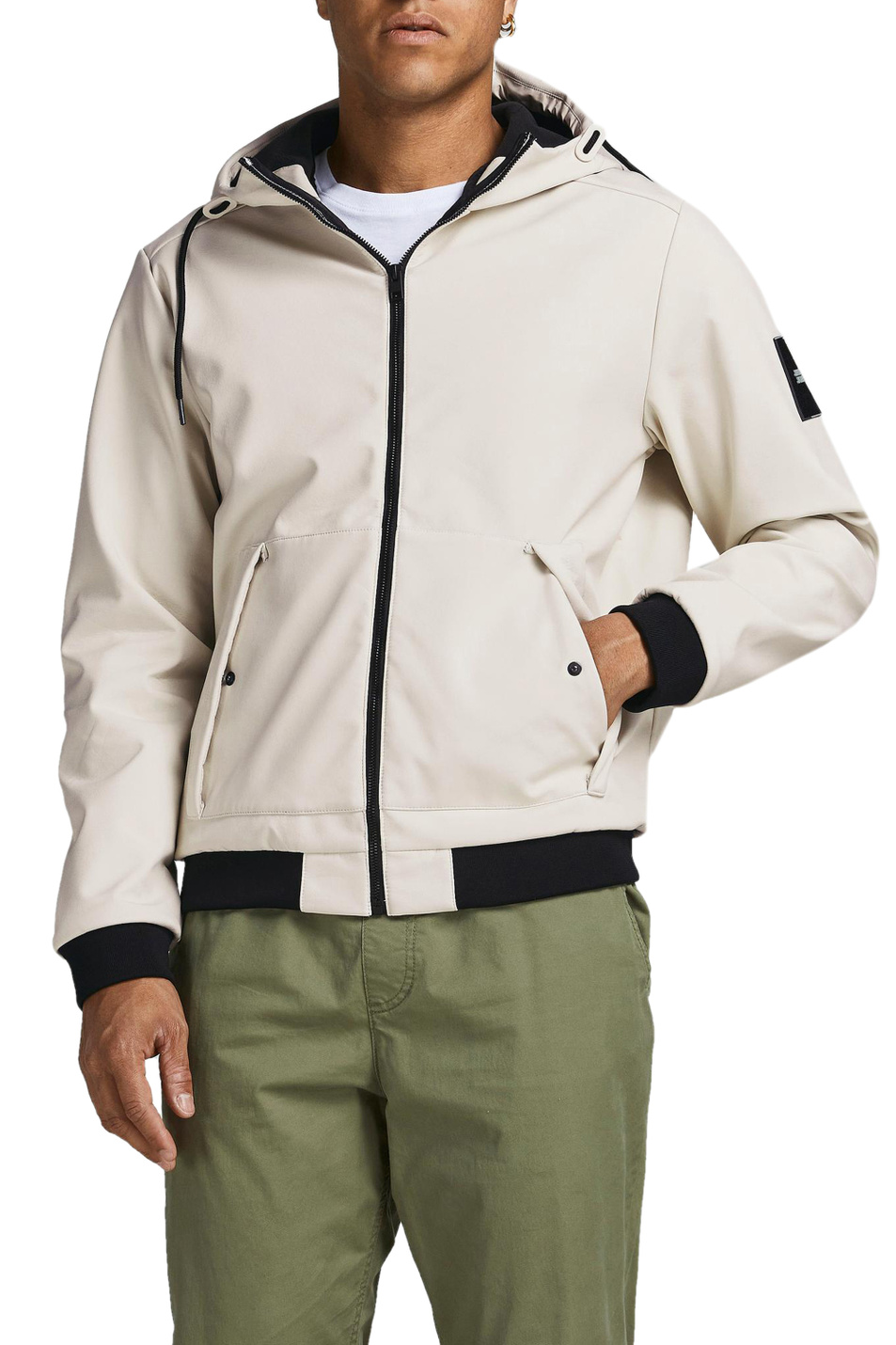 Мужской Jack & Jones Куртка на молнии с капюшоном (цвет ), артикул 12195434 | Фото 3