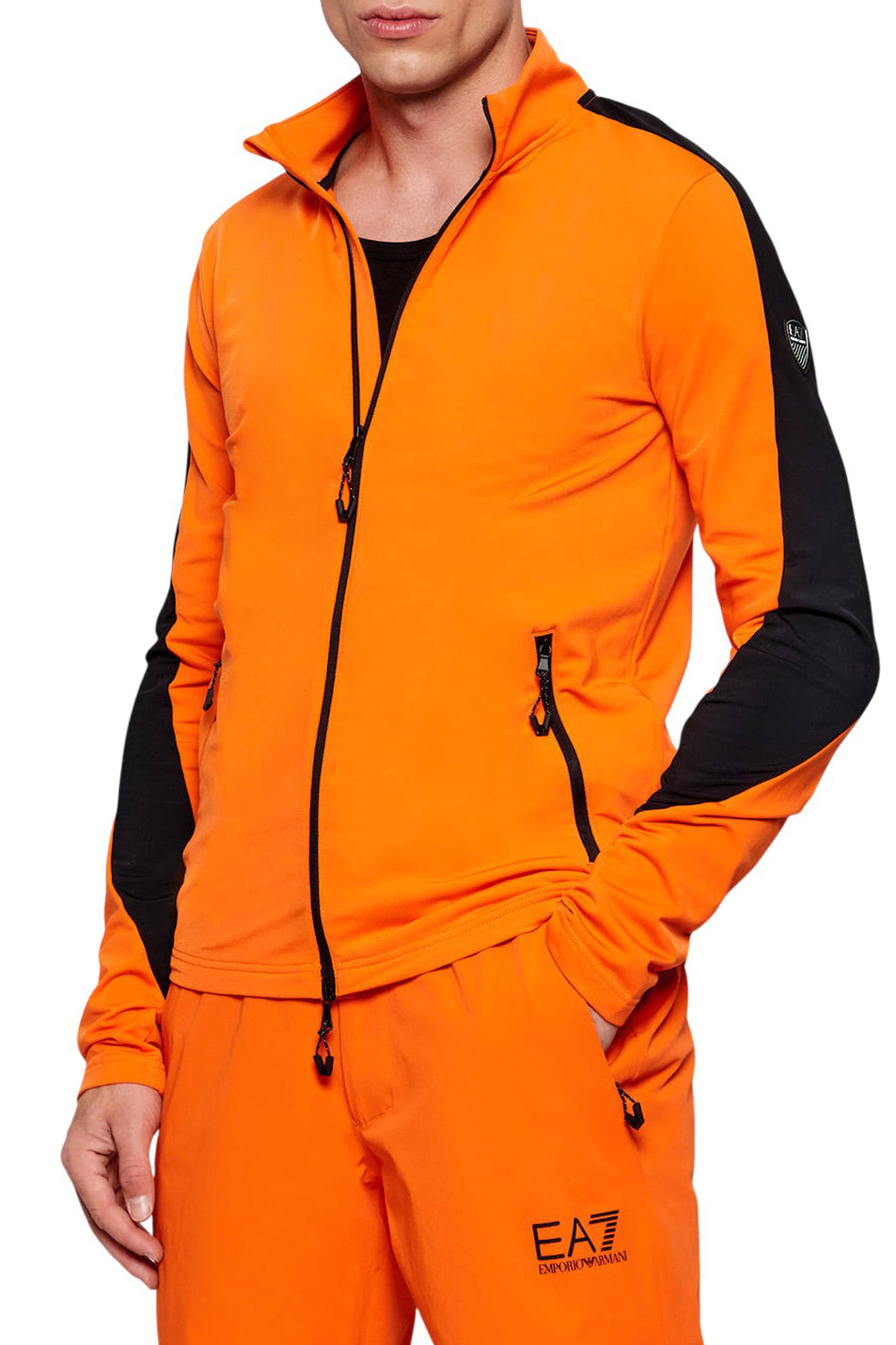 Толстовка флисовая|Основной цвет:Оранжевый Мужской EA7 Толстовка флисовая (цвет ), артикул 7M000471-AF14634 | Фото 4