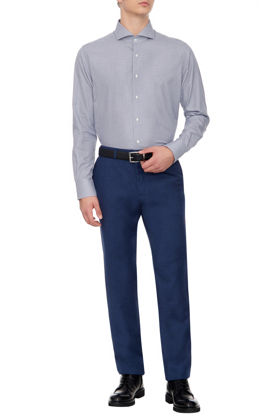Мужской Canali Рубашка из хлопка с добавлением кашемира (цвет ), артикул 77C8GX03060 | Фото 2