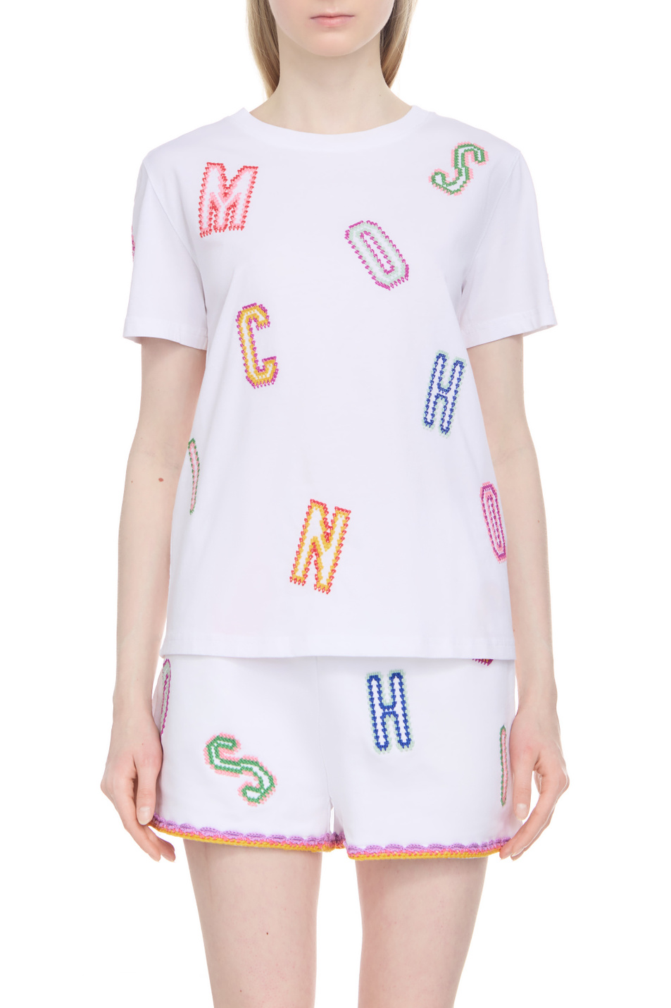 Женский Moschino Футболка из натурального хлопка (цвет ), артикул A0702-0541 | Фото 3
