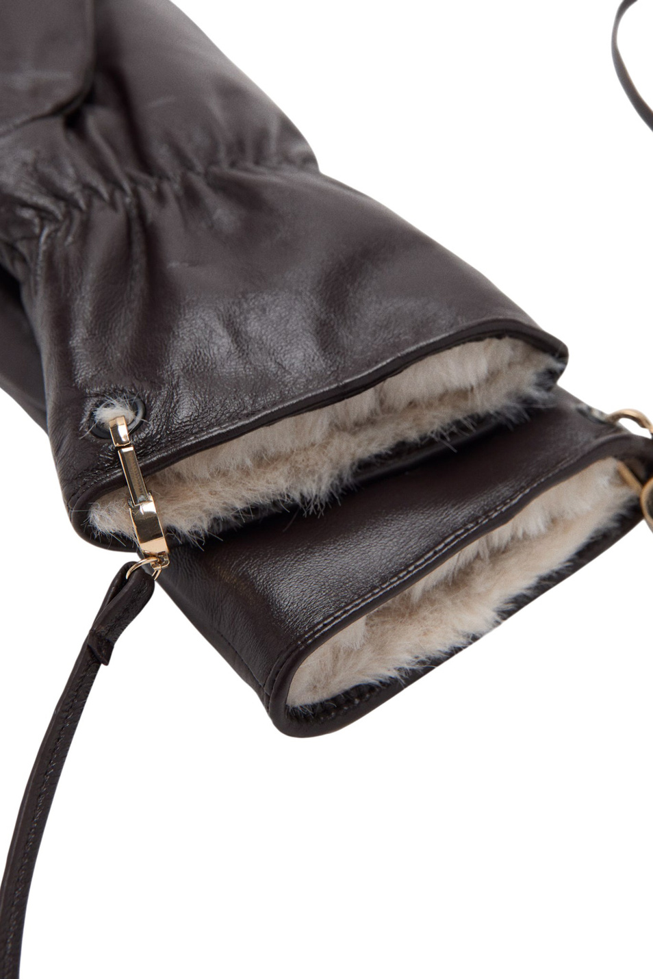 Женский Mango Варежки CARA из натуральной кожи (цвет ), артикул 27081225 | Фото 2