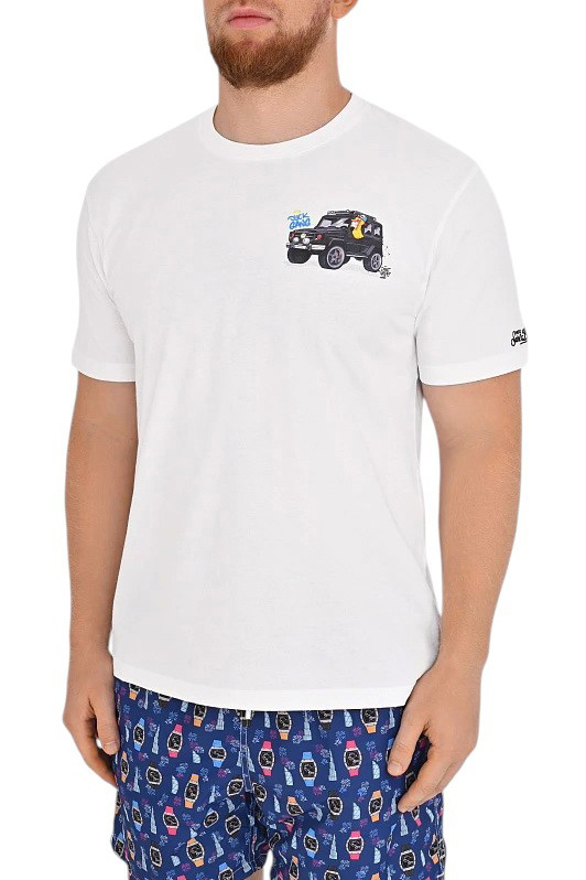 Футболка из хлопка|Основной цвет:Белый Мужской MC2 Saint Barth Футболка из хлопка (цвет ), артикул TSHM001-02975H | Фото 4