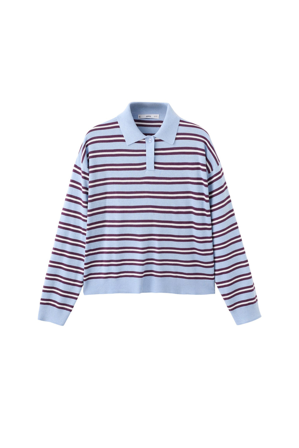 Женский Mango Джемпер-поло LUCCAPR в полоску (цвет ), артикул 27004779 | Фото 1