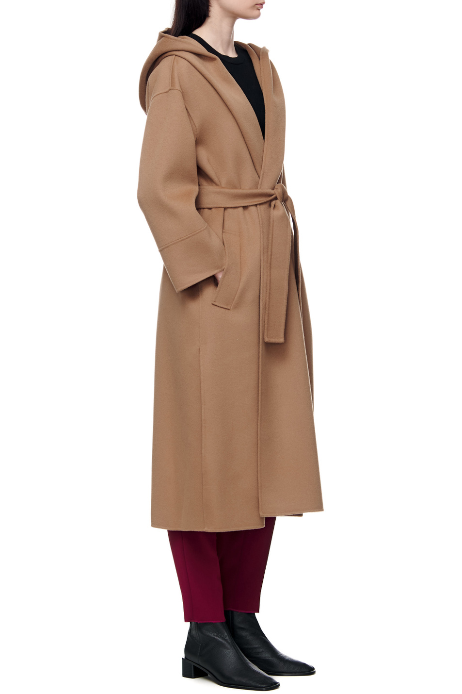 Пальто-халат WINTER с капюшоном|Основной цвет:Коричневый Женский Max Mara Пальто-халат WINTER с капюшоном (цвет ), артикул 90160529 | Фото 5