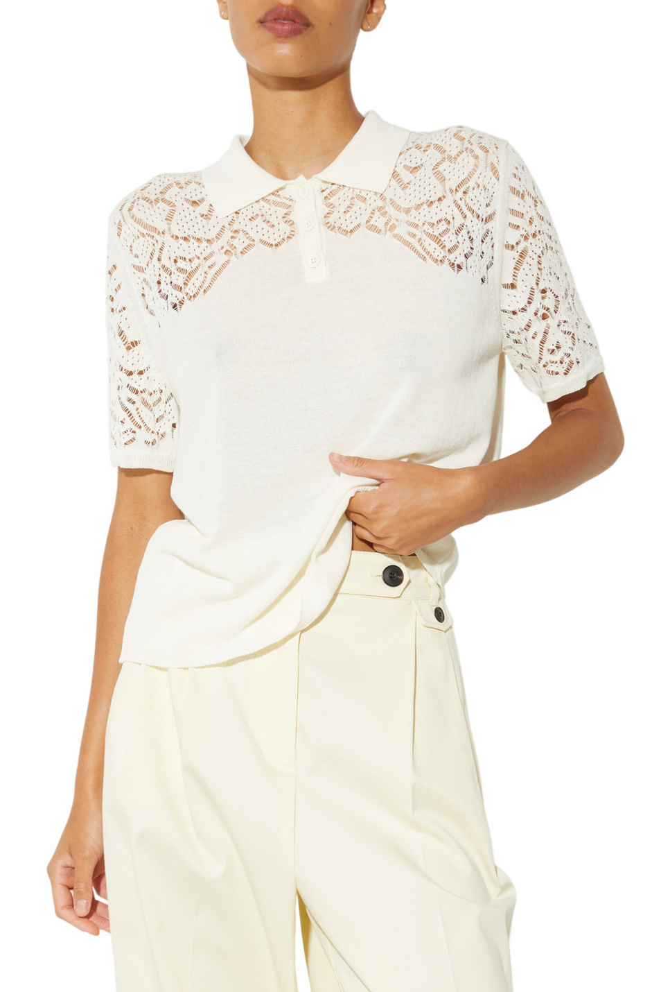 Женский MAX&Co. Поло MCOLONZA из хлопка (цвет ), артикул 2616361043 | Фото 3