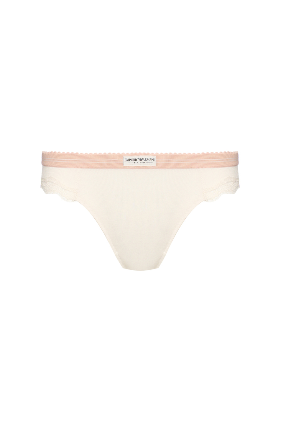 Трусы-бразилиана однотонные|Основной цвет:Кремовый Женский Emporio Armani Трусы-бразилиана однотонные (цвет ), артикул EW000394-AF15360 | Фото 1