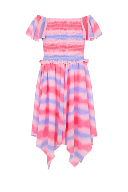 Платье с рубашкой tie dye|Основной цвет:Розовый|Артикул:113290 | Фото 2