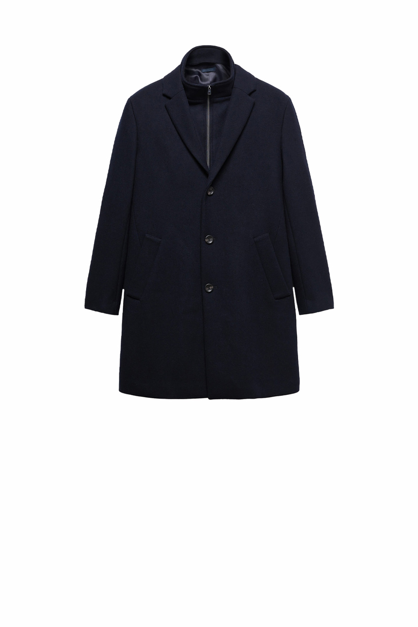 Пальто URIEL из смесовой шерсти|Основной цвет:Синий|Артикул:67020626 | Фото 1