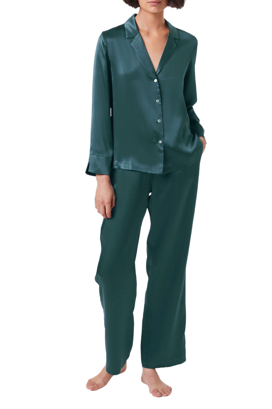 Женский Etam Пижамная рубашка PEARLY из натурального шелка (цвет ), артикул 6529636 | Фото 2
