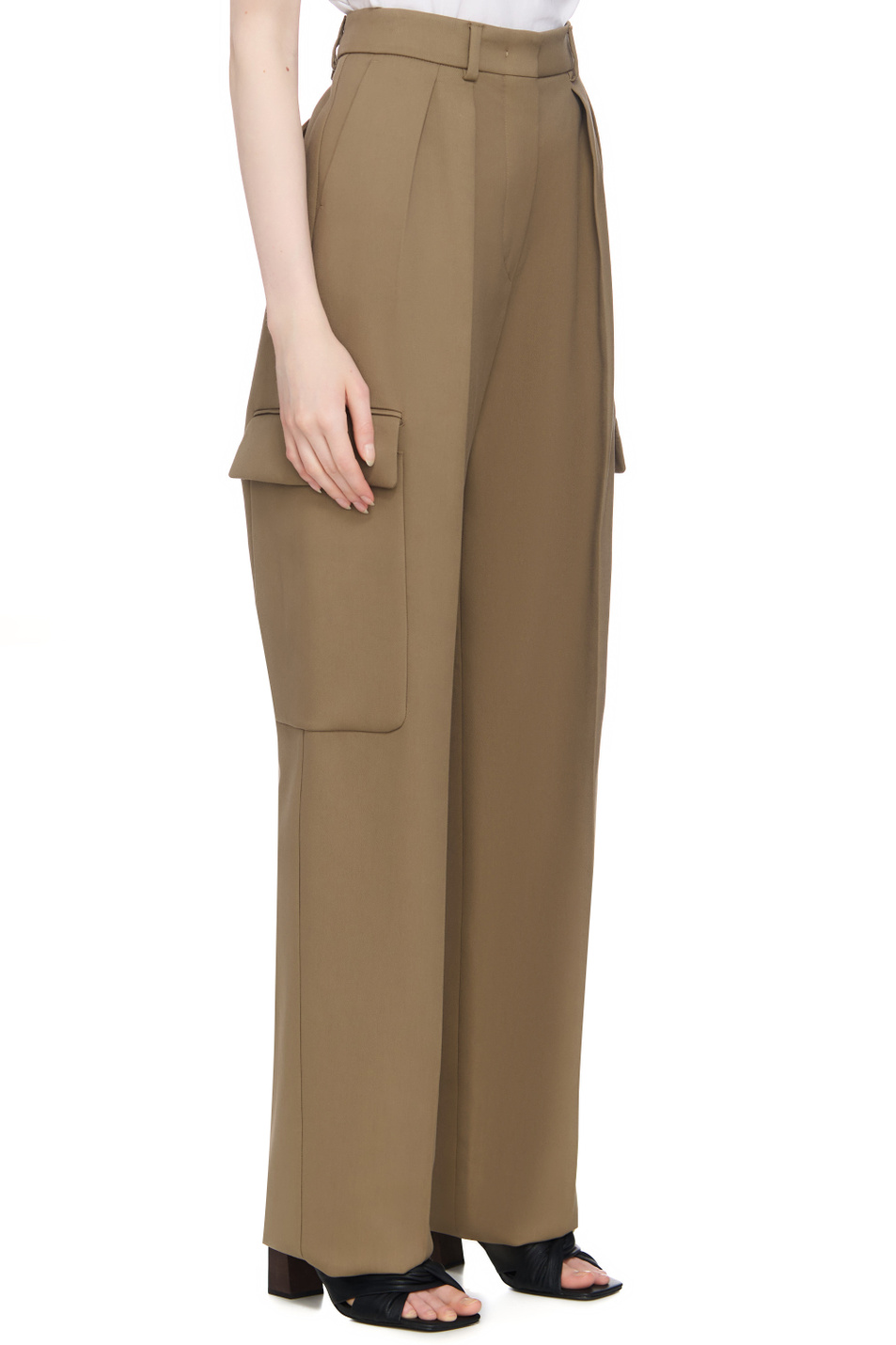 Женский Sportmax Брюки BARNABA из смесового хлопка (цвет ), артикул 2321360339 | Фото 5