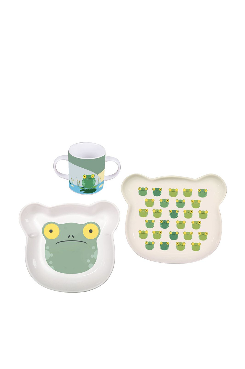 Набор детской посуды "Froggy", 3 предмета|Основной цвет:Белый|Артикул:59010-23 | Фото 1
