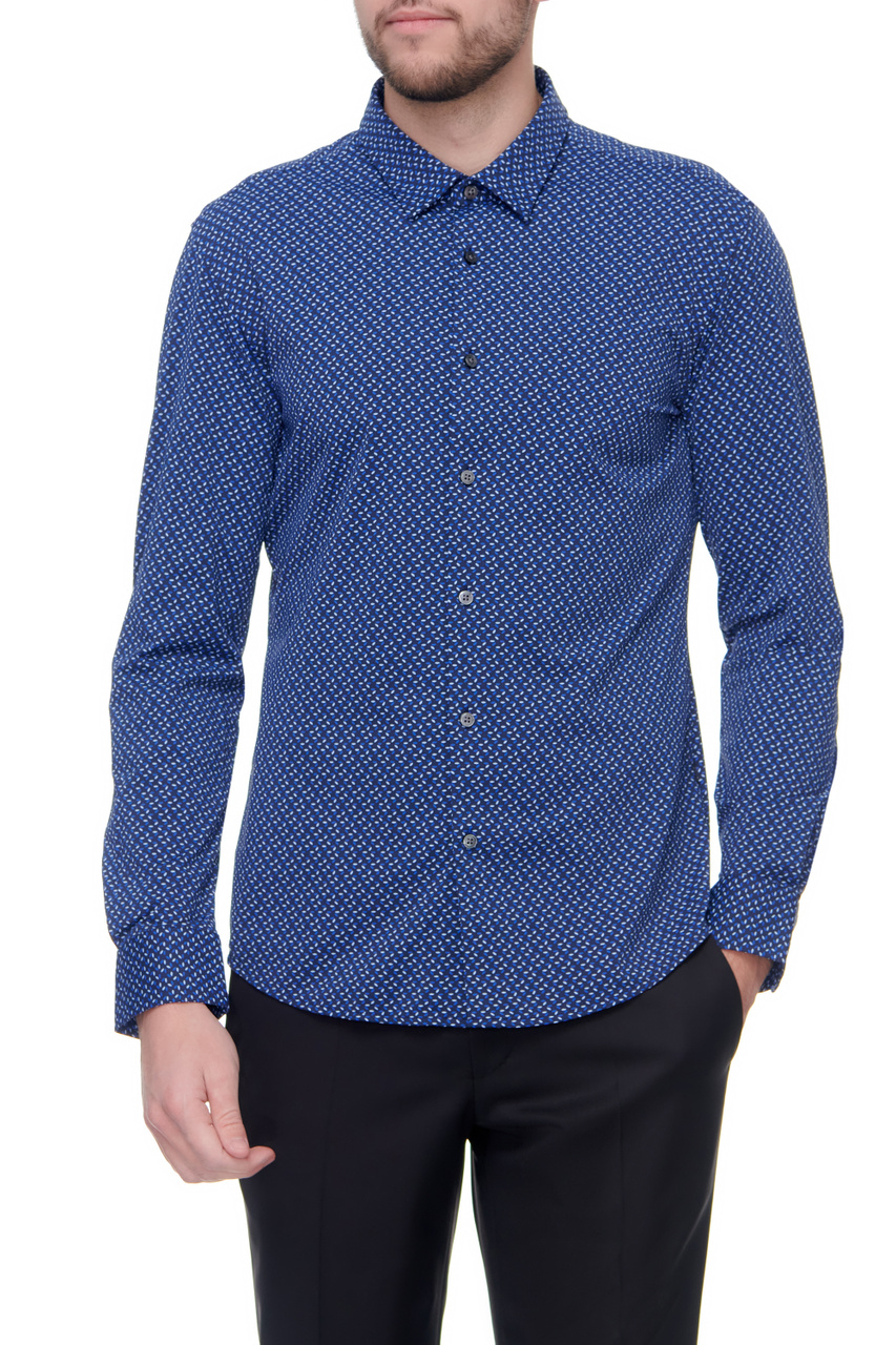 Рубашка Ronni с принтом|Основной цвет:Синий|Артикул:50444199 | Фото 1