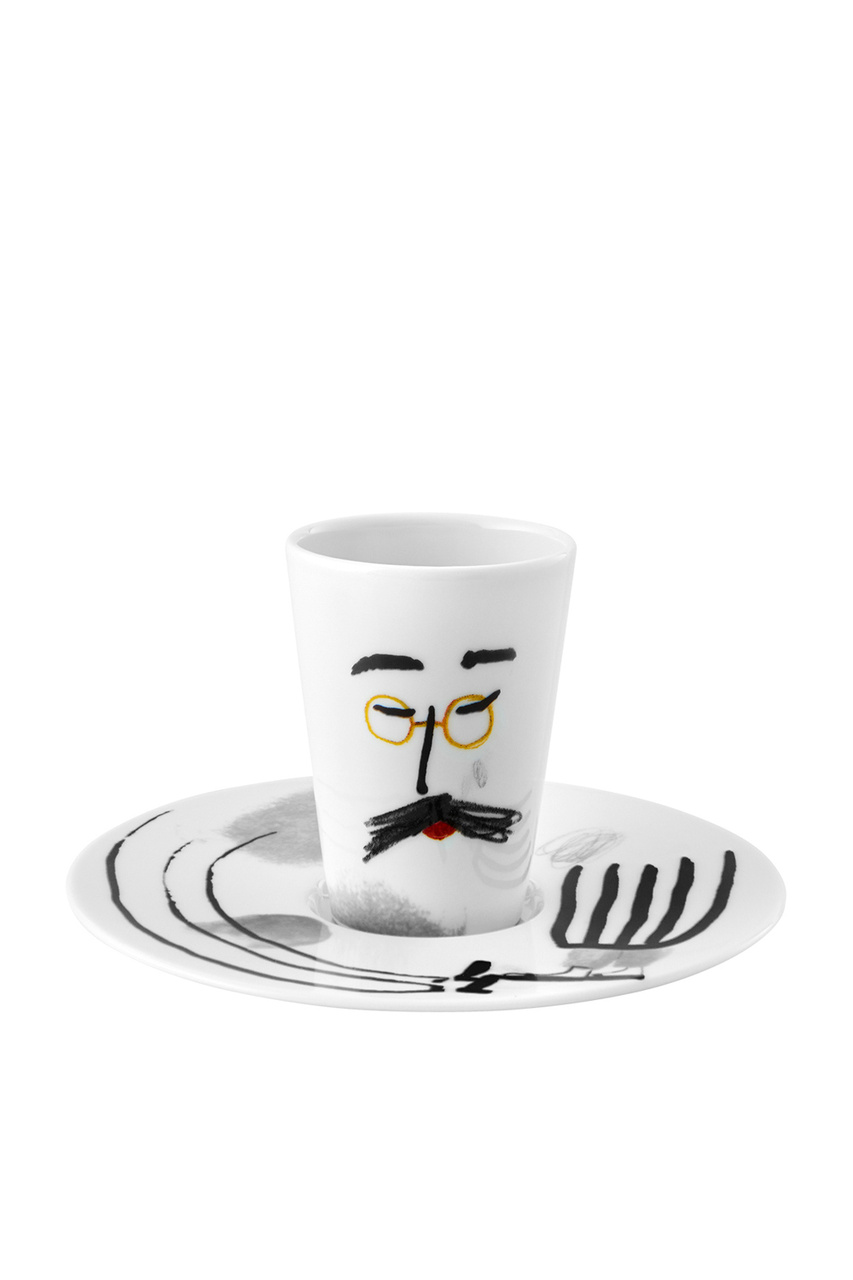 Чашка кофейная с блюдцем by Eva Vieira e António Jorge Serafim 102 мл|Основной цвет:Черно-белый|Артикул:21137610 | Фото 1