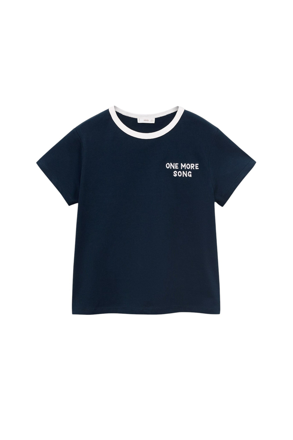 Девочкам Mango Kids Футболка CONTRAST с вышивкой (цвет ), артикул 17023284 | Фото 1