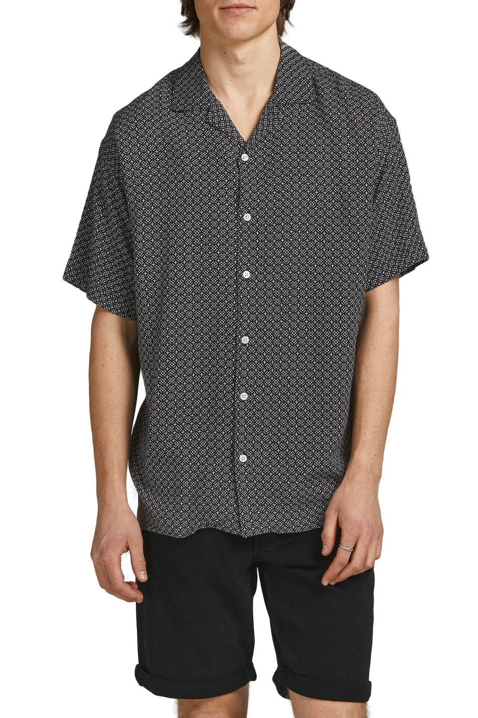 Мужской Jack & Jones Рубашка с коротким рукавом из вискозы (цвет ), артикул 12188364 | Фото 3