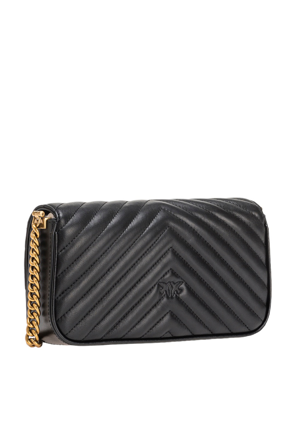 Женский Pinko Сумка стеганая LOVE CLICK BAGUETTE MINI из натуральной кожи (цвет ), артикул 100068A0GK | Фото 3