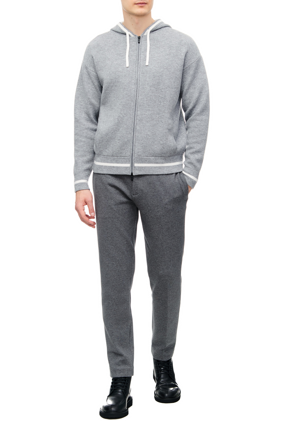 Мужской Emporio Armani Кардиган из смесовой шерсти с капюшоном (цвет ), артикул 6L1MXD-1MJRZ | Фото 2